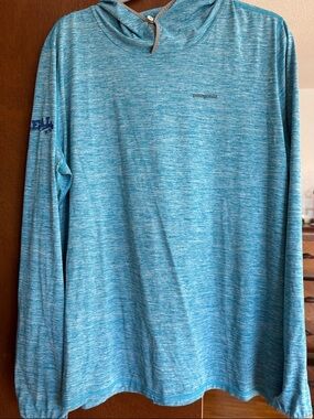 Patagonia Light Blue Heather Tropic Comfort Hoody size L